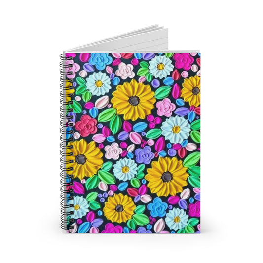 Midnight Blooms Spiral Notebook
