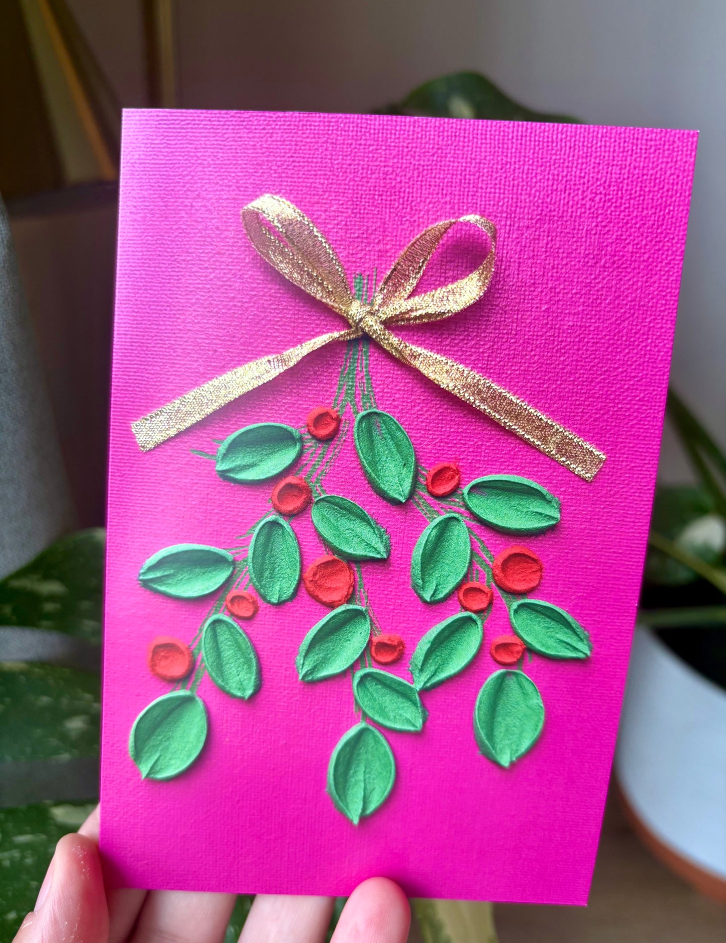 Under The Mistletoe 4x6 Greeting Card