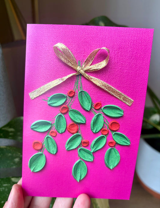 Under The Mistletoe 4x6 Greeting Card