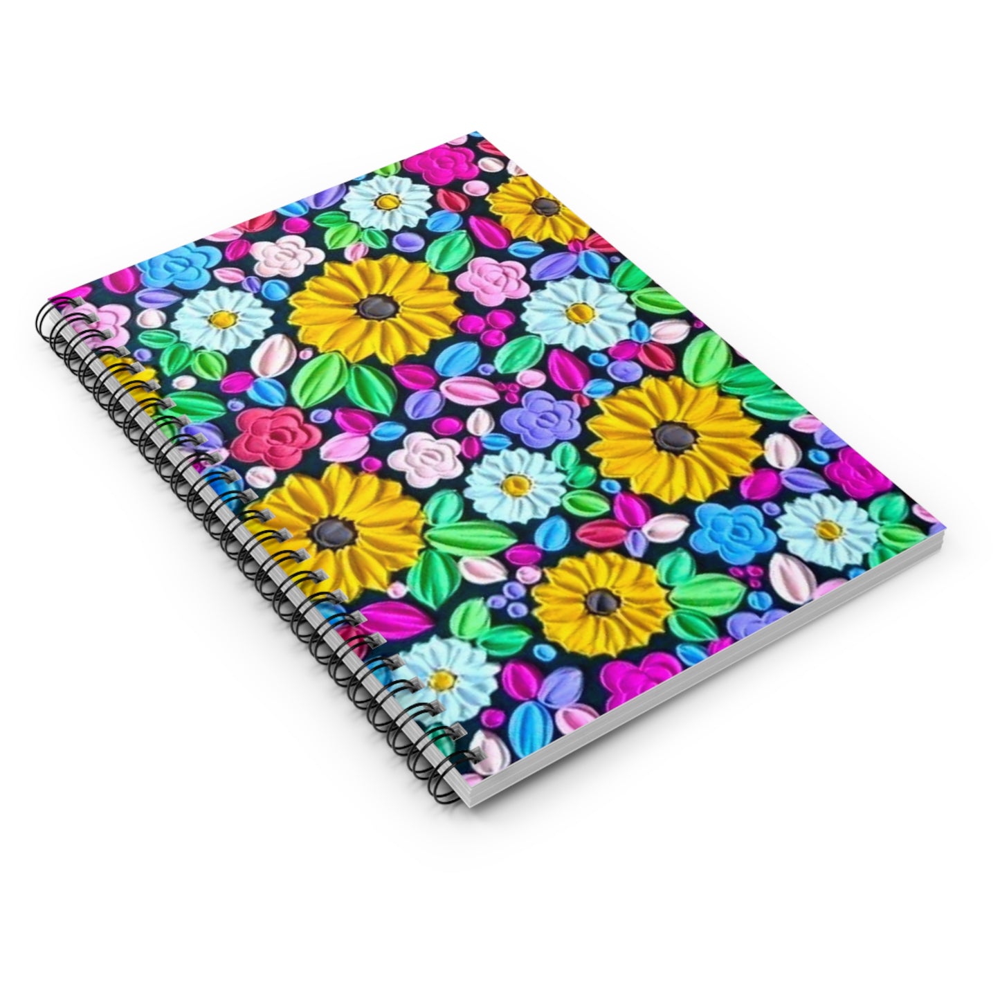 Midnight Blooms Spiral Notebook